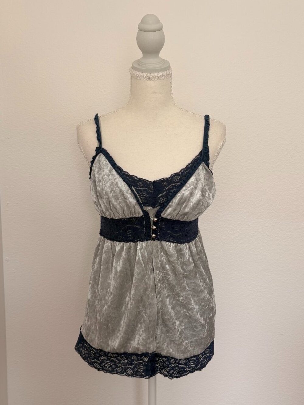 D.C.E Velvet & Lace Two-Piece Tank Set – M/L